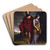 Oedipus And Antigone by Antoni Brodowski Art Drink Coaster set Oedipus And Antigone by Antoni Brodowski Art Drink Coaster set