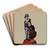Man with Cello by Mina Lowry Art Drink Coaster set