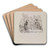 Gentleman and Lady at the Table by James Ensor Art Drink Coaster set Gentleman and Lady at the Table by James Ensor Art Drink Coaster set