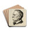Portrait of N. Clifford Ricker by Newton A. Wells Drink Coasters - set of 4