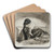 Reading by Lamplight by James Abbott McNeill Whistler Art Drink Coaster set