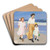 On the Beach by Edward Henry Potthast Art Drink Coaster set