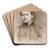 Portrait of a Young Woman by Pekka Halonen Art Drink Coaster set