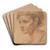 Head of a Girl by Jean-Baptiste Greuze Art Drink Coaster set