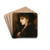 Portrait of a Young Lady in Profile by Hans Makart Drink Coasters - set of 4