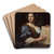 Portrait of Francesca Gommi Maratti by Carlo Maratti Art Drink Coaster set Portrait of Francesca Gommi Maratti by Carlo Maratti Art Drink Coaster set