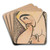 Thoughtful by Mikul Galanda Art Drink Coaster set Thoughtful by Mikul Galanda Art Drink Coaster set