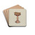 Baptismal Font & Stand by Marius Hansen Drink Coasters - set of 4 Baptismal Font & Stand by Marius Hansen Drink Coasters - set of 4