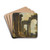 A Capriccio Of Classical Ruins With Three Men Conversing At The Steps Of A Temple by Giovanni Niccol Servandoni Drink Coasters - set of 4