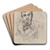 Portrait of a Man by James Ensor Art Drink Coaster set