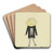 Sitz ich in der Strassenbahn ' by John Elsas Art Drink Coaster set