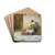 Young Girl Sleeping In A Church by Theodoros Ralli Drink Coasters - set of 4
