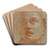 Head of a Man Looking Up by Giovanni Battista Tiepolo Art Drink Coaster set