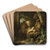 The Hermit by Gerrit Dou Art Drink Coaster set The Hermit by Gerrit Dou Art Drink Coaster set