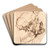 Head of a man by Anthony van Dyck Art Drink Coaster set