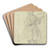 Mdchen mit einem Papierbogen by Jakob Becker Art Drink Coaster set