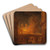 The Fire of Htel-Dieu in Paris by Hubert Robert Art Drink Coaster set
