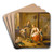 A Peasant Family at Home by Johann Andreas Herrlein Art Drink Coaster set