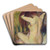 Woman Combing Her Hair by Edgar Degas Art Drink Coaster set