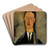 Portrait Of The Artist Lopold Survage by Amedeo Modigliani Art Drink Coaster set Portrait Of The Artist Lopold Survage by Amedeo Modigliani Art Drink Coaster set