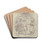 Ein gebeugter alter Mann mit Hut und Stock steht, nach links gewandt, in seinem Zimmer, das hinter ihm eine alte Magd mit Kaffeegeschirr und Hausschuhen betritt by Daniel Nikolaus Chodowiecki Drink Coasters - set of 4 Ein gebeugter alter Mann mit Hut und Stock steht, nach links gewandt, in seinem Zimmer, das hinter ihm eine alte Magd mit Kaffeegeschirr und Hausschuhen betritt by Daniel Nikolaus Chodowiecki Drink Coasters - set of 4