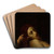 Head of Christ  Pieta fragment by Pantaleon Szyndler Art Drink Coaster set Head of Christ  Pieta fragment by Pantaleon Szyndler Art Drink Coaster set