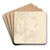 Portrait of Mrs Beyer by Dante Gabriel Rossetti Art Drink Coaster set