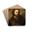Portrait of a Bearded Man by Govert Flinck Drink Coasters - set of 4 Portrait of a Bearded Man by Govert Flinck Drink Coasters - set of 4