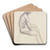 Istuva alaston mies, luonnos by Magnus Enckell Art Drink Coaster set