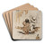 Alfonso and Conchita by Helen Hyde Art Drink Coaster set Alfonso and Conchita by Helen Hyde Art Drink Coaster set