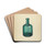 Blown Glass - Bottle by John Fisk Drink Coasters - set of 4