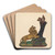 Toy Bank - Monkey and Lion by George File Art Drink Coaster set Toy Bank - Monkey and Lion by George File Art Drink Coaster set
