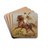 Le fauconier by Henri milien Rousseau Drink Coasters - set of 4 Le fauconier by Henri milien Rousseau Drink Coasters - set of 4