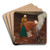 Harvesting potatoes by Wadysaw Wankie Art Drink Coaster set