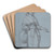 Study of a Roman Woman by Konstantin Johannes Franz Cretius Art Drink Coaster set