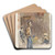 Straat met figuren. by Marius Bauer Art Drink Coaster set