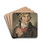 Portret van Adriaan de Lelie, met muts op by Adriaan de Lelie Drink Coasters - set of 4