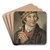 Portret van Adriaan de Lelie, met muts op by Adriaan de Lelie Art Drink Coaster set
