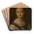 Portrait Of A Young Girl by Friedrich von Amerling Art Drink Coaster set
