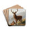 Der kapitale Hirsch by Carl Friedrich Deiker Drink Coasters - set of 4