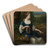 Portrait of a woman with a wreath of flowers by Eglon van der Neer Art Drink Coaster set Portrait of a woman with a wreath of flowers by Eglon van der Neer Art Drink Coaster set