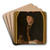 Portrait of a Man by Jacob Cornelisz. van Oostsanen Art Drink Coaster set
