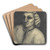 Ohne Titel (weibliches Portrt) by Karl Wiener Art Drink Coaster set