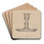 Candlestick by Henry Meyers Art Drink Coaster set Candlestick by Henry Meyers Art Drink Coaster set