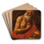 The Penitent Saint Jerome by Circle of Johann Carl Loth Art Drink Coaster set The Penitent Saint Jerome by Circle of Johann Carl Loth Art Drink Coaster set