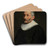 Portret van Balthasar I Moretus by Balthasar Beschey Art Drink Coaster set Portret van Balthasar I Moretus by Balthasar Beschey Art Drink Coaster set