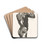 Anatomische studie van de rug- en bilspieren van een man by Reijer Stolk Drink Coasters - set of 4 Anatomische studie van de rug- en bilspieren van een man by Reijer Stolk Drink Coasters - set of 4
