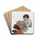 The book worm and her favorite book by Will Houghton Drink Coasters - set of 4
