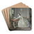 Interior with a Portrait of a Young Lady Before a Bust by Claude Hoin Art Drink Coaster set