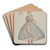Doll - Nellie Bates by Josephine C. Romano Art Drink Coaster set Doll - Nellie Bates by Josephine C. Romano Art Drink Coaster set